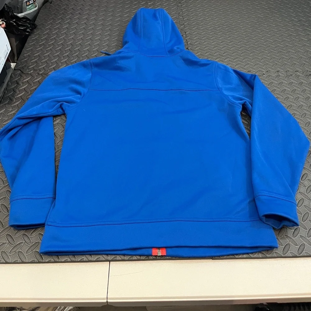 The North Face Full Zip Hoodie Mens M Blue Orange Sweatshirt Hooded Jacket
